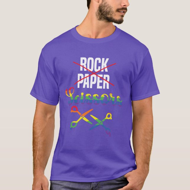 Rock Paper Scissors Funee Homoseual friend T-Shirt (Vorderseite)