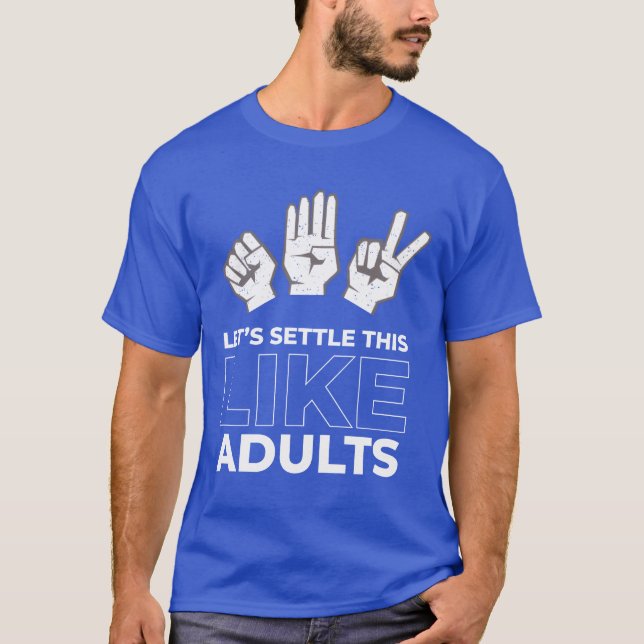 Rock Paper Scissors Like Adults retro T-Shirt (Vorderseite)