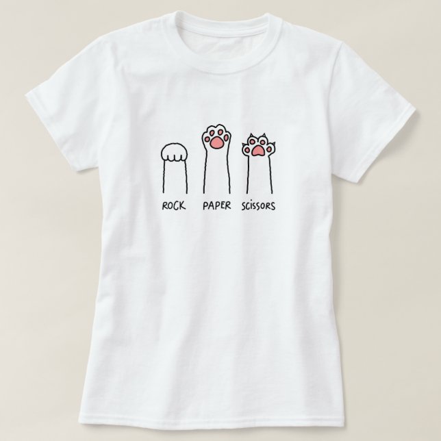 Rock Paper Scissors Niedlich Cat Women's T - Shirt (Design vorne)