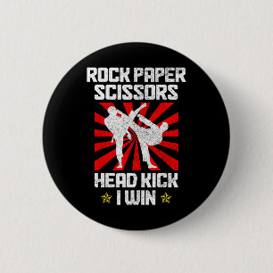 Rock Paper Scissors Taekwondo Karate Button