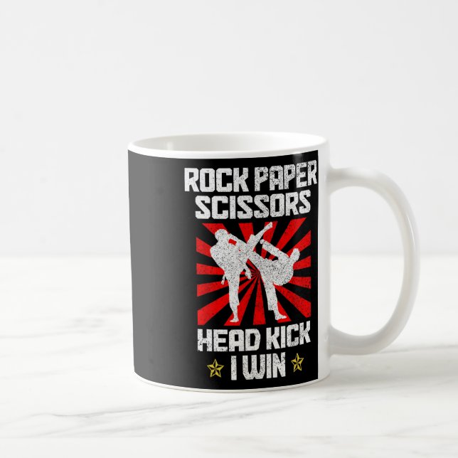 Rock Paper Scissors Taekwondo Karate Kaffeetasse (Rechts)