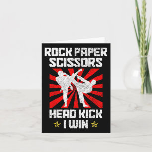 Rock Paper Scissors Taekwondo Karate Karte