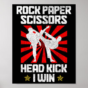 Rock Paper Scissors Taekwondo Karate Poster