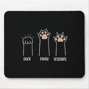 Rock Paper Scissy Paw Niedlich Cat Animal Game Mousepad