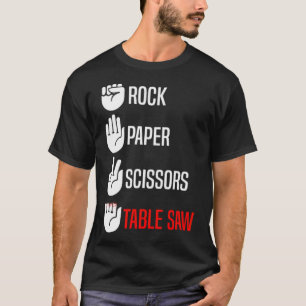 Rock Paper Scissy Table sah Funny donut astronau T-Shirt