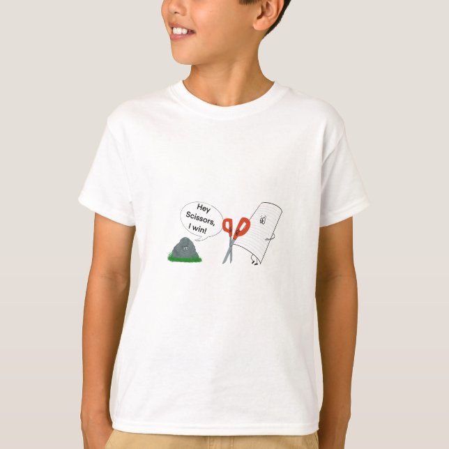 Rock, Papier, Schere T-Shirt (Vorderseite)