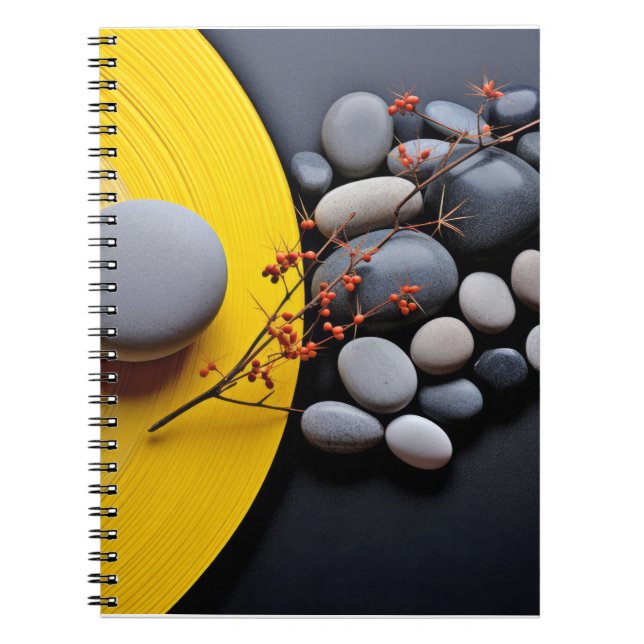 Rock Pebble Sand Tranquil Friedlich Notizblock (Vorderseite)