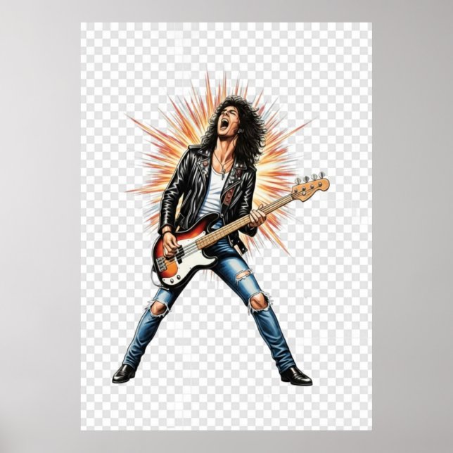 Rock photo block poster (Vorne)