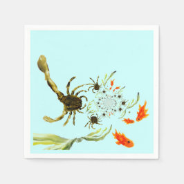 Rock Pool Crabs Funny Beach Serviette