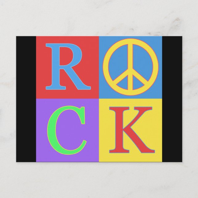 Rock Pop Art Design Postkarte (Vorderseite)