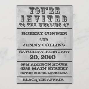 Rock Poster Wedding Invite (Heute bester Preis) Einladung