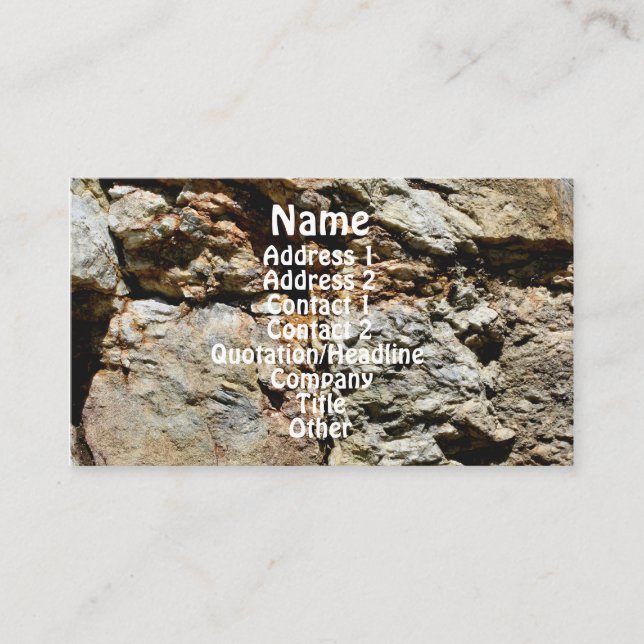 Rock Quarry Wall #5 Nature Profile Business Card Visitenkarte (Vorderseite)