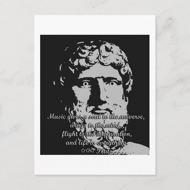 Rock Quotes - Plato Postkarte (Vorderseite)