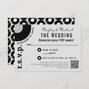 Rock Record Album Cover UAWG RSVP Karte