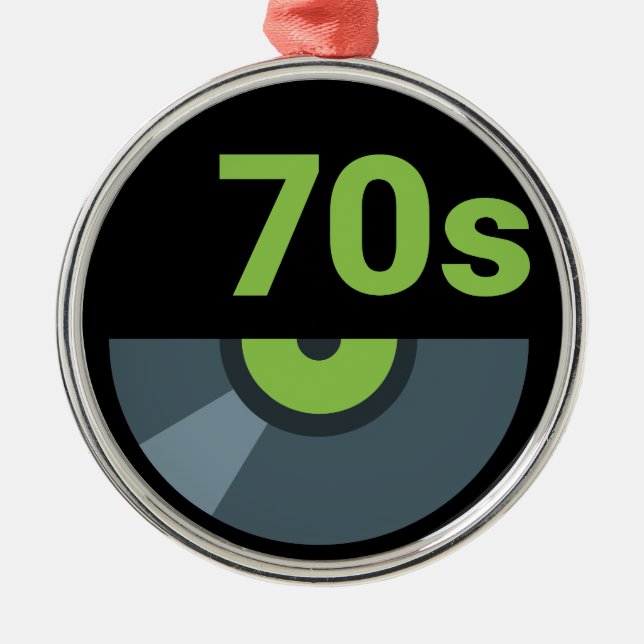 Rock-Record-Musik des 70ers 1970 Ornament Aus Metall (Vorne)