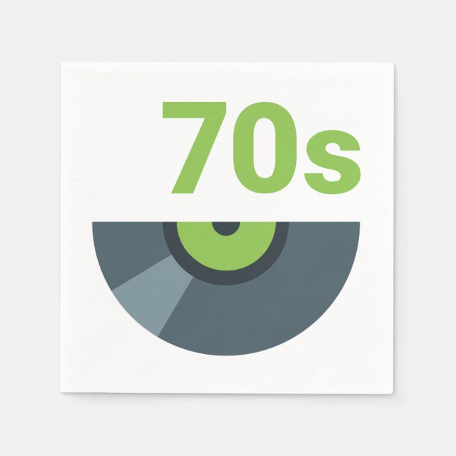 Rock-Record-Musik des 70ers 1970 Serviette (Vorderseite)