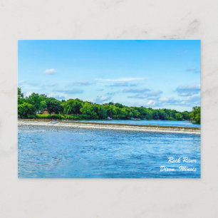 Rock River Dixon Illinois Postcard Postkarte