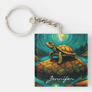 Rock River Nature Turtle Name Schlüsselanhänger