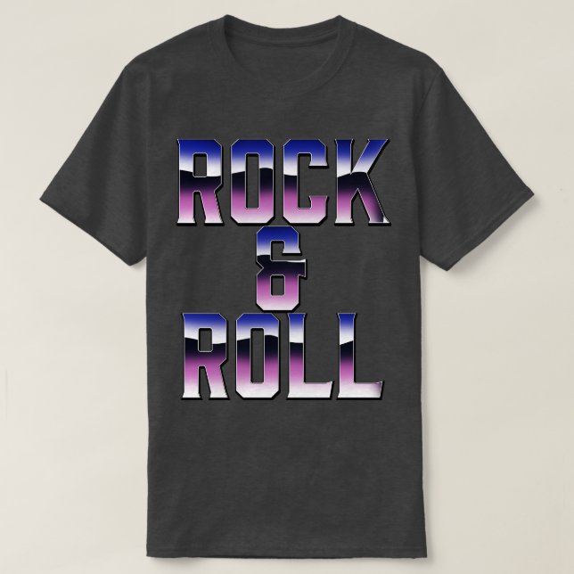 Rock Roll 1980er T-Shirt (Design vorne)
