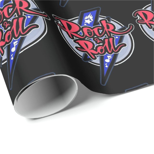 Rock & Roll Blitz Geschenkpapier (Rolleneckpunkt)