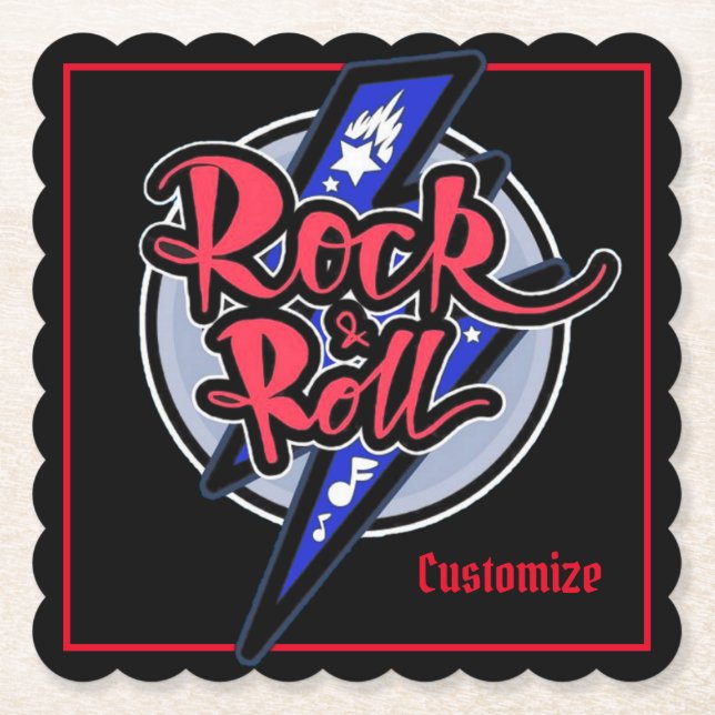 Rock & Roll Blitz Untersetzer (Vorderseite)