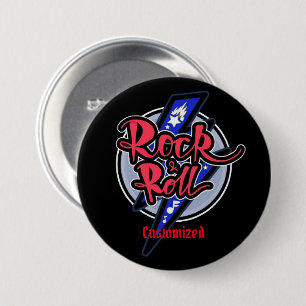 Rock & Roll Blitzlichtknopf Button
