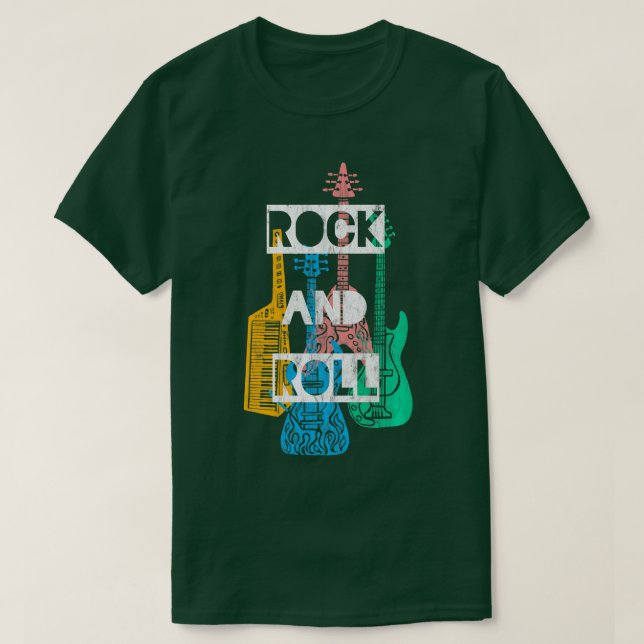 Rock Roll Colorful Rocker Konzert Kinder lang T-Shirt (Design vorne)