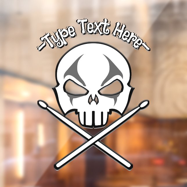 Rock & Roll Decal personalisieren Drummer Window D Fensteraufkleber (Blatt 2)