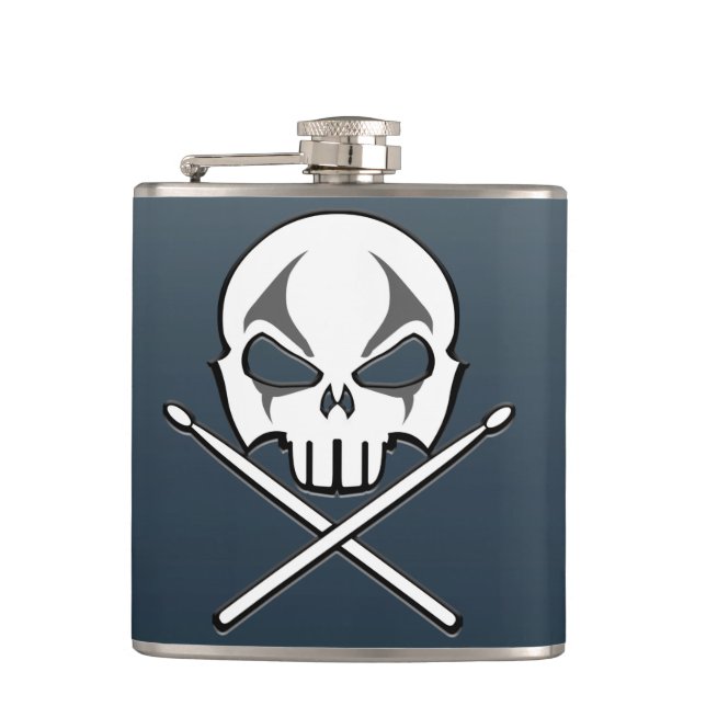 Rock & Roll Flask Heavy Metal Drummer Drink Flasch Flachmann (Vorderseite)