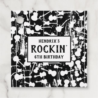 Rock & Roll Gitarren-Geburtstagsfeier Geschenkanhänger