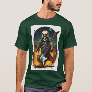 Rock & Roll Inferno: Bold Skull Concert Poster T-S T-Shirt