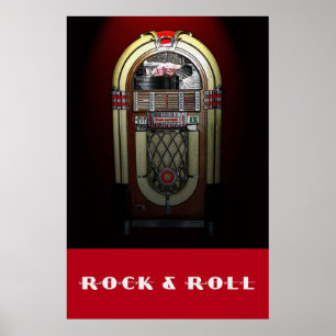 Rock & Roll Jukebox 36 x 24 Poster