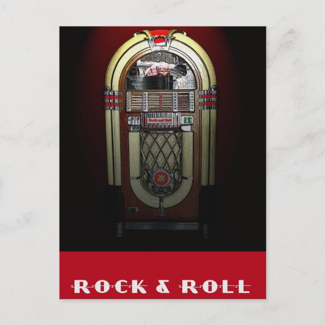 Rock & Roll Jukebox Postkarte (Vorderseite)