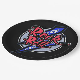 Rock & Roll Lightning Pappteller