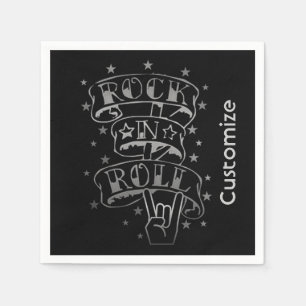Rock & Roll-Logo Napkins Serviette