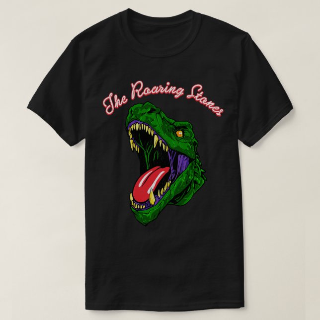 Rock Roll Music Concert Festival TRex Dinosaur T-Shirt (Design vorne)