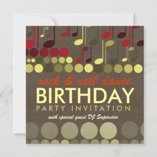 Rock & Roll Music Einladung zum Geburtstag