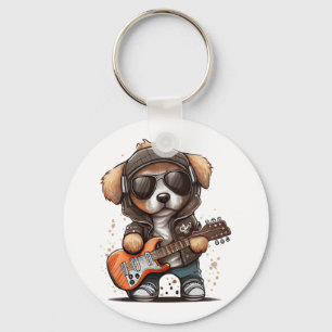 Rock Roll Puppy Dog (sechs) Schlüsselanhänger