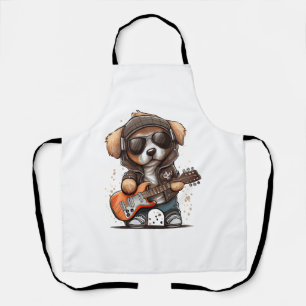 Rock Roll Puppy Dog (sechs) Schürze