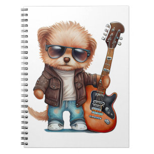 Rock Roll Puppy Dog (Zwei) Notizblock