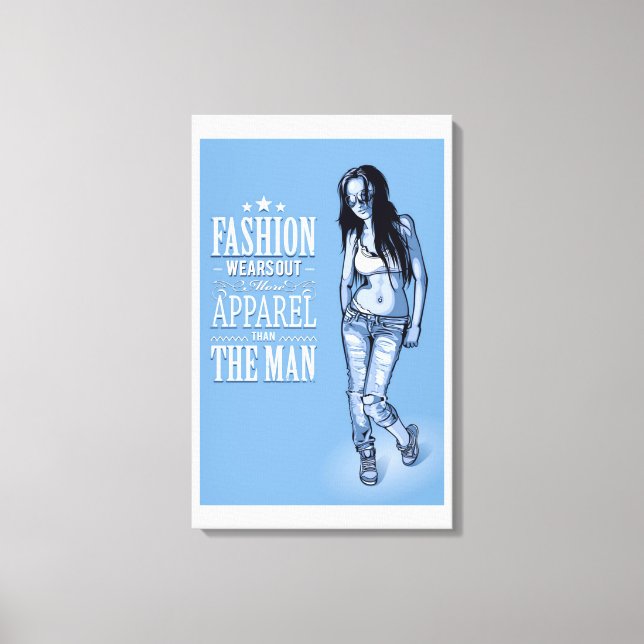 Rock & Roll Queen Stretched Canvas Print Leinwanddruck (Vorderseite)