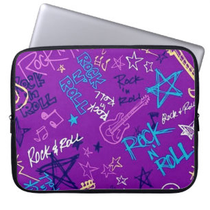 Rock & Roll Rock Star Lila Laptop-Sieb Laptopschutzhülle