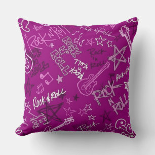 Rock & Roll Rock Star Rock Pink Kissen