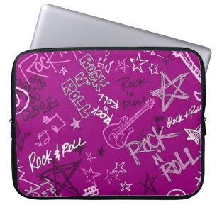Rock & Roll Rock Star Rock Pink Notebook-Sieb Laptopschutzhülle