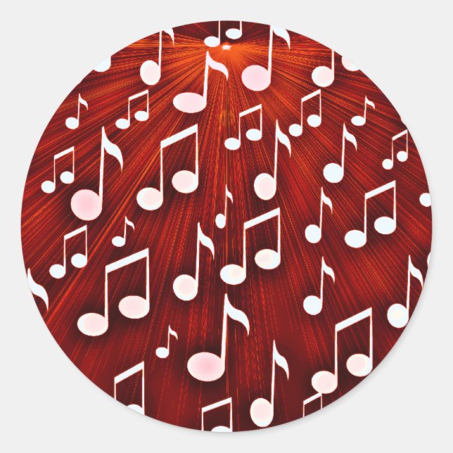 Rock & Roll_ Runder Aufkleber (Vorderseite)