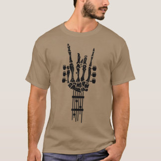 Rock & Roll Skeleton Design Gitarre Lover  T-Shirt