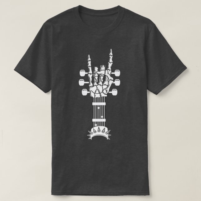 Rock & Roll Skeleton Gitarrenmusik Lover Rockstar  T-Shirt (Design vorne)