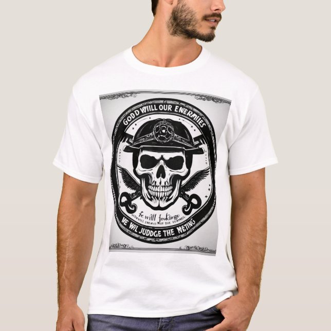 Rock & Roll Skull Shades T-Shirt (Vorderseite)