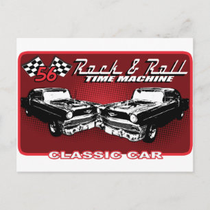 Rock & Roll Zeitmaschine Postkarte