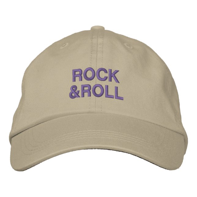 ROCK & ROLLE BESTICKTE BASEBALLKAPPE (Vorderseite)